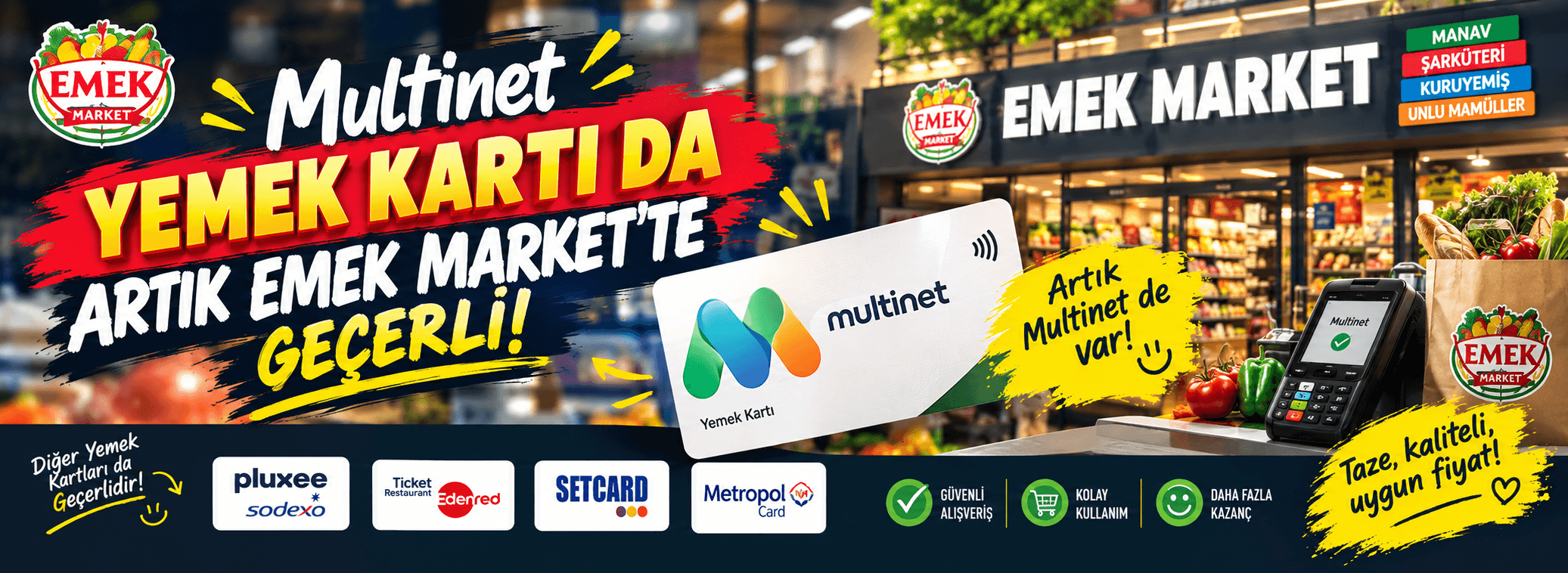 Emek Market - Yemek Kartları Geçerlidir